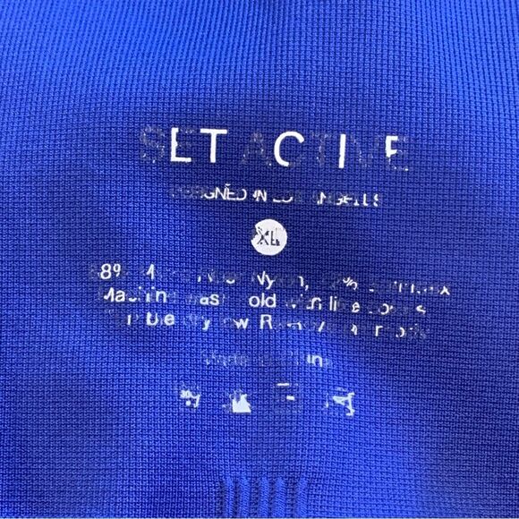 SET Active Blue Seamless High Waisted Leggings Size XL - Picture 6 of 8